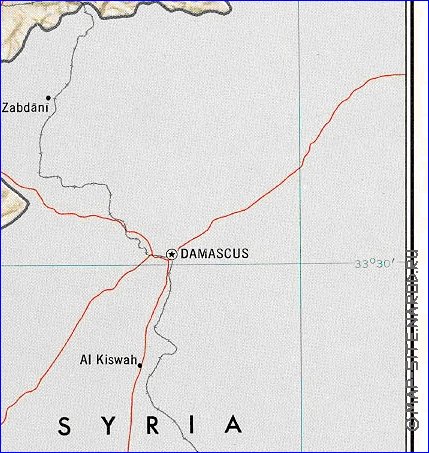 carte de Liban en anglais