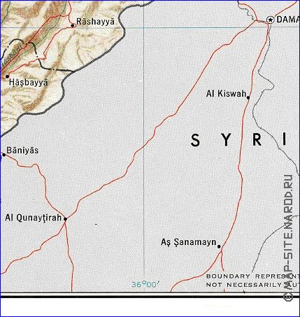 carte de Liban en anglais