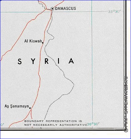 carte de Liban en anglais