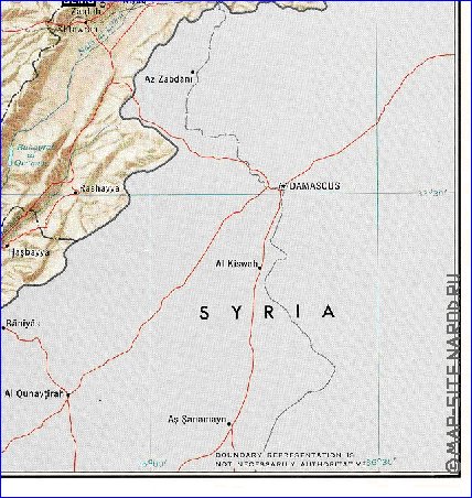 carte de Liban en anglais