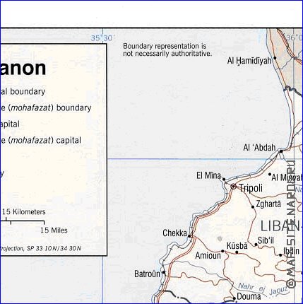 carte de Liban