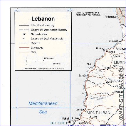 carte de Liban