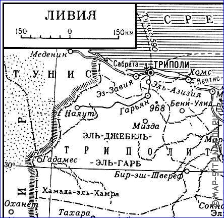 Administrativa mapa de Libia