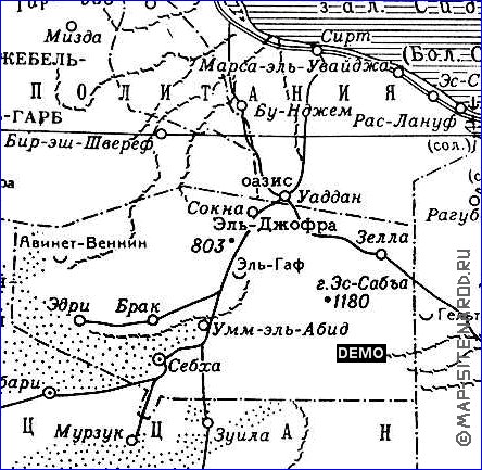 Administratives carte de Libye
