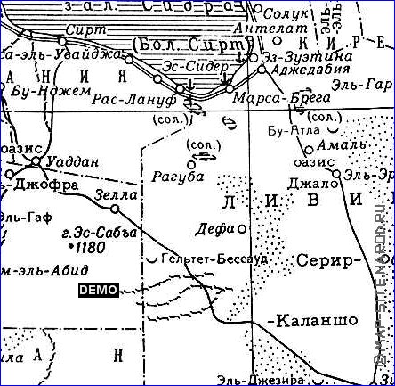 Administrativa mapa de Libia