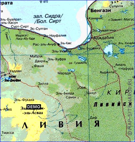 carte de Libye