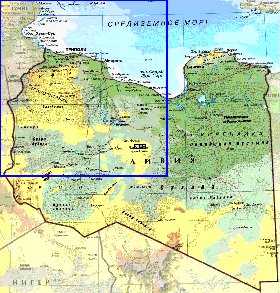 mapa de Libia