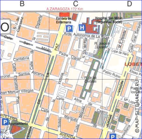 mapa de Logrono
