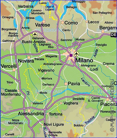 carte de Lombardie