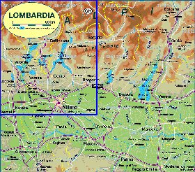 mapa de Lombardia
