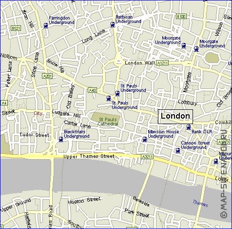 carte de des routes Londres