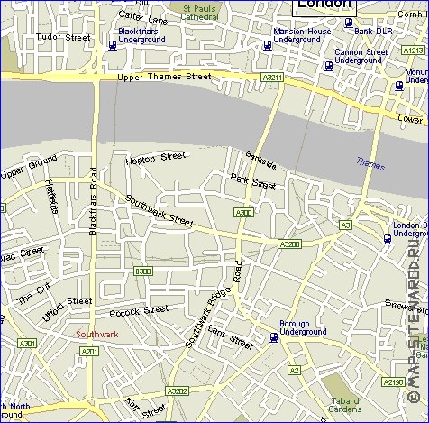 carte de des routes Londres