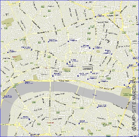 carte de des routes Londres