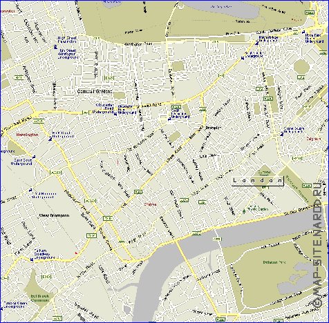 carte de des routes Londres