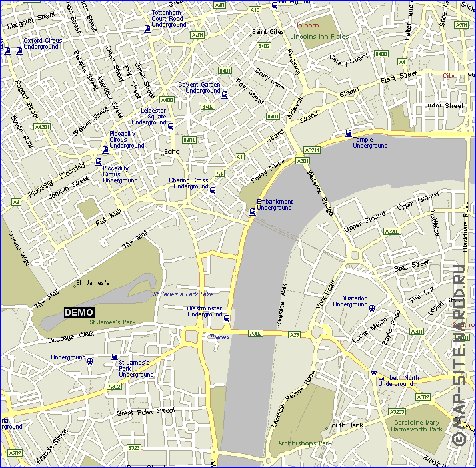 carte de des routes Londres