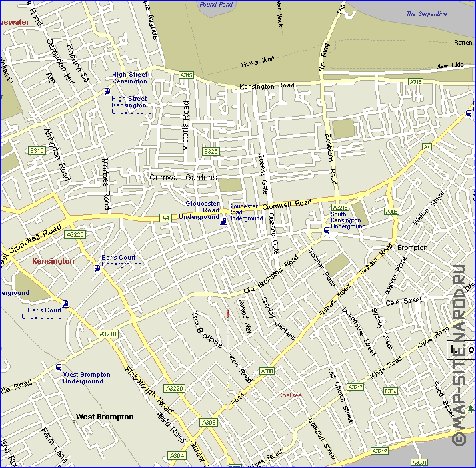 carte de des routes Londres