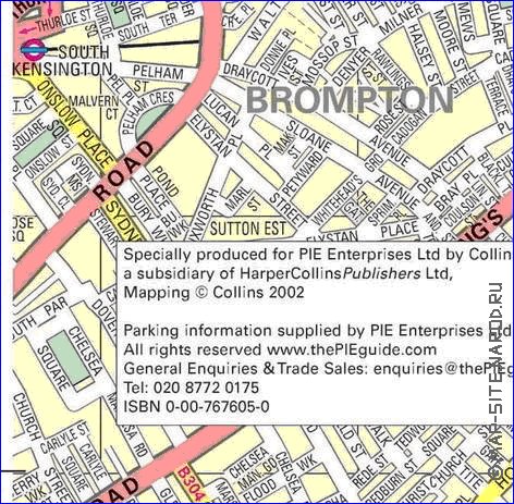 carte de Londres en anglais