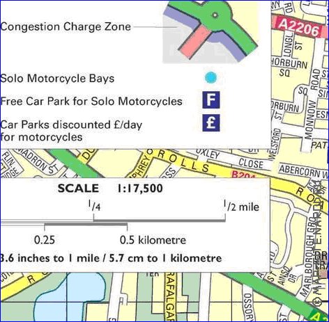 carte de Londres en anglais