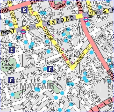 carte de Londres en anglais