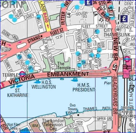 mapa de Londres em ingles