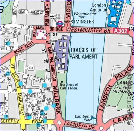 carte de Londres en anglais