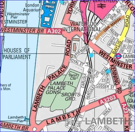 carte de Londres en anglais