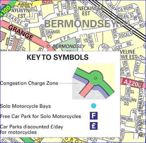 carte de Londres en anglais