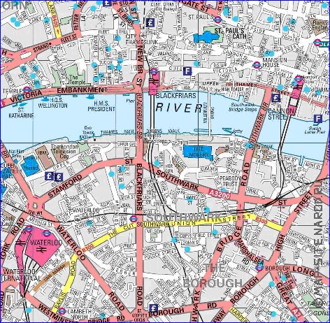 carte de Londres en anglais