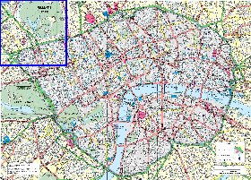 carte de Londres en anglais