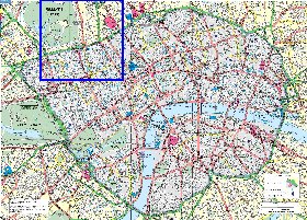 carte de Londres en anglais