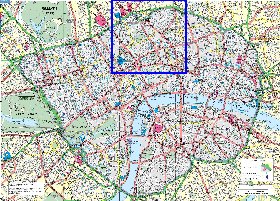 carte de Londres en anglais