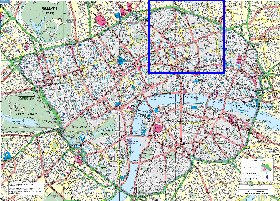 carte de Londres en anglais