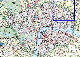 carte de Londres en anglais