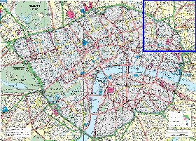 carte de Londres en anglais