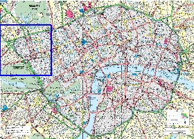 carte de Londres en anglais