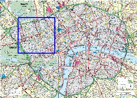 carte de Londres en anglais