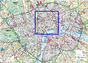 carte de Londres en anglais