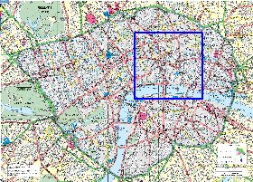 carte de Londres en anglais