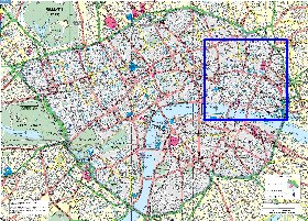 carte de Londres en anglais