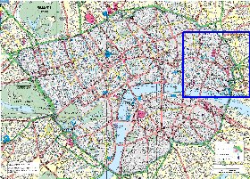 carte de Londres en anglais