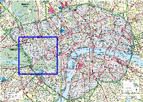 carte de Londres en anglais