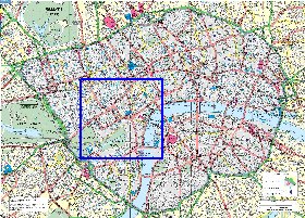 carte de Londres en anglais