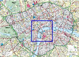 carte de Londres en anglais