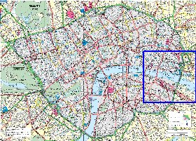 carte de Londres en anglais