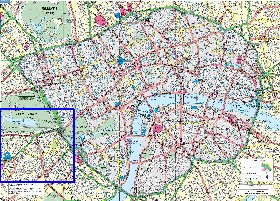 carte de Londres en anglais