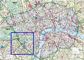 carte de Londres en anglais