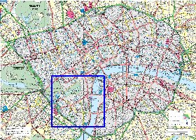 carte de Londres en anglais