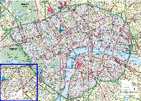 carte de Londres en anglais