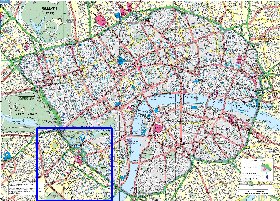 carte de Londres en anglais