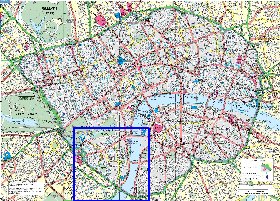 carte de Londres en anglais